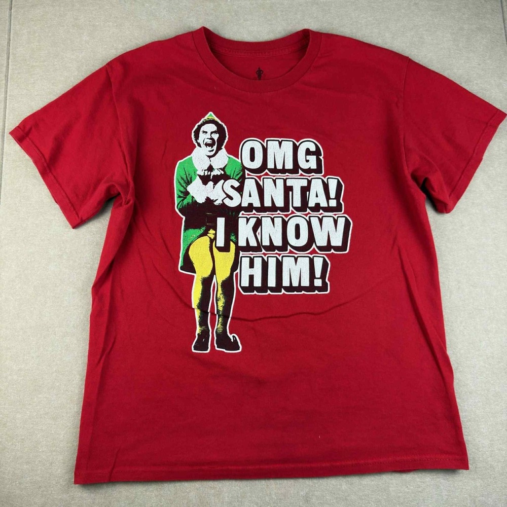 Ripple Junction Shirt Men's L Red‎ Buddy the Elf Christmas Holiday Movie Tee